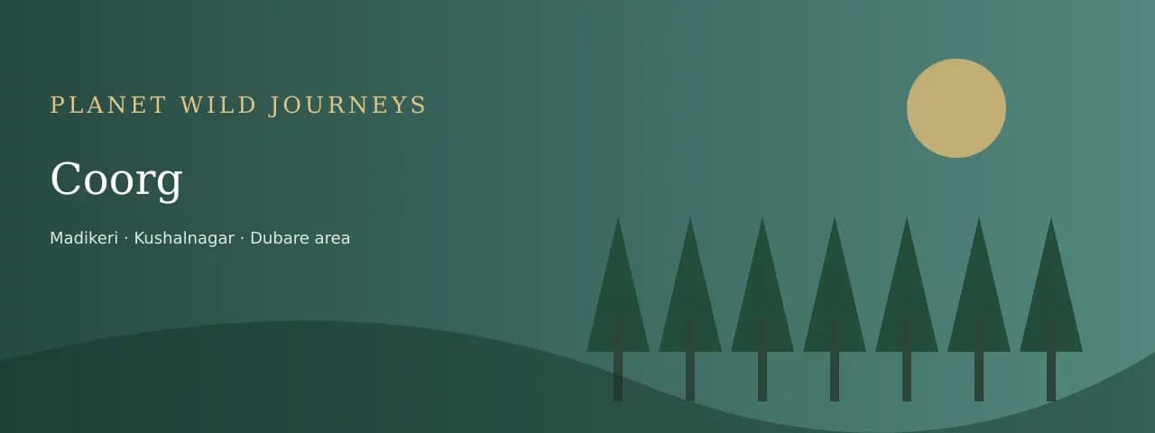 Original illustrated Coorg travel landscape