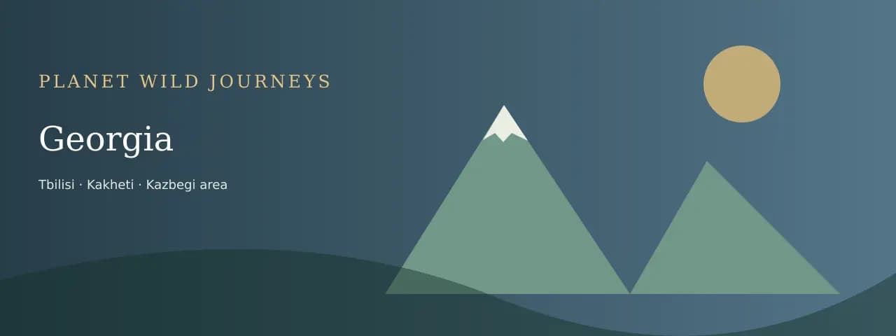 Original illustrated Georgia travel landscape